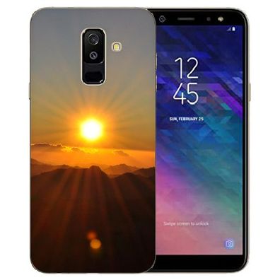 Für Samsung Galaxy J6 (2018) Silikon TPU Cover Case Fotodruck Sonnenaufgang
