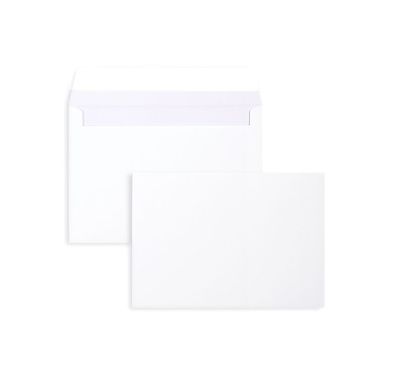 500 Briefumschläge Weiß 125x176 mm (DIN B6) mit Haftklebung