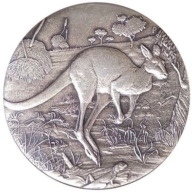 Australien 2 Oz Silber Känguru 2016 Antik Finish