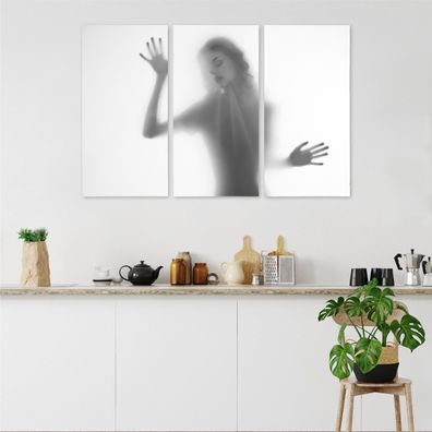 Leinwand Bilder SET 3-Teilig Erotische weibliche 3D-Silhouette Wandbilder 6152