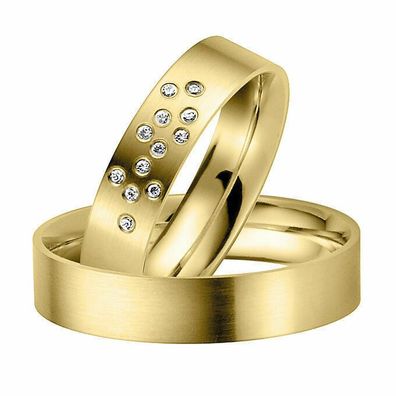 Trauringe Rauschmayer 05544 in 585/ - Gelbgold mit Brillant 0.06 ct. w/ si