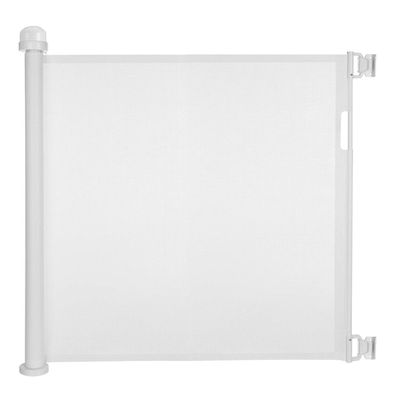 Treppenschutzgitter Rollo ausziehbar Weiß 0-150 cm Türschutzgitter Absperrgitter