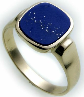 Herren Ring echt Gold 585 echt Lapis Lazuli alle Steine mögl. Gelbgold Qualität