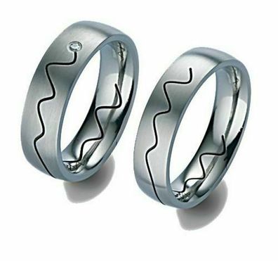 Titanfactory Titan Trauringe TF5 mit Brillant 0.02 ct. Diamant