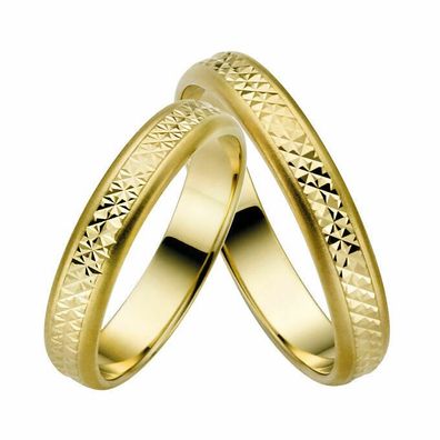 Trauringe Rauschmayer 03991 in 585/ - Gelbgold mit Brillant 0.025 ct. w/ si