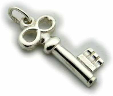 Neu Anhänger Schlüssel echt Silber 925 Sterlingsilber massiv Schloss Qualität