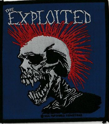 The Exploited Mohican Multicolor gewebter Aufnäher woven Patch Neu New