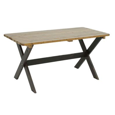 Tisch HWC-J83, Gartentisch Holztisch, Massiv-Holz MVG-zertifiziert 149cm
