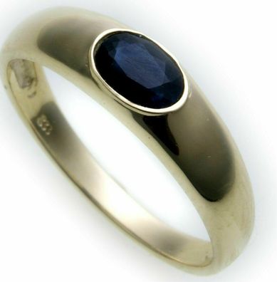 Bestpreis Damen Ring echt Gold 333 Safir 8kt Qualität Saphir Gelbgold Blau Neu