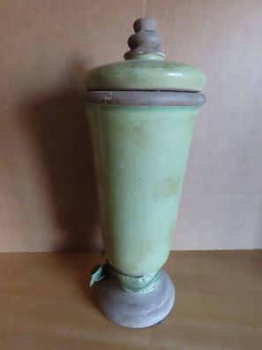 Vase Deckel-Vase auf alt gemacht grün Keramik ca. 26cm hoch