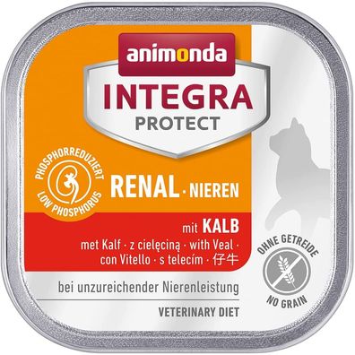 animonda ¦ Integra Protect Renal Nieren mit Kalb - 16x100g ¦ nasses Katzenfutter ...