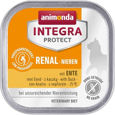 animonda ¦ Integra Protect Renal Nieren mit Ente - 16 x100 g ¦ nasses Katzenfutter...