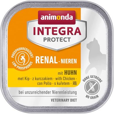 animonda ¦ Integra Protect Nieren mit Huhn - 16 x100 g ¦ nasses Katzenfutter bei ...