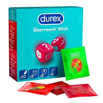 30er Durex Kondome Mix - 4 Sorten Gefühlsecht Mit Noppen Classic Überrasch' Mich