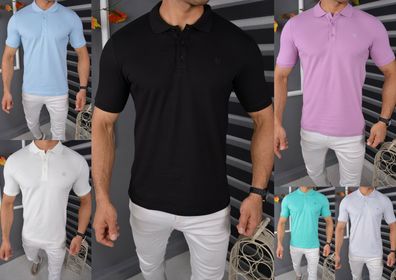 Poloshirt Herren Polohemd mit Kragen Kurzarm Premium T-Shirt