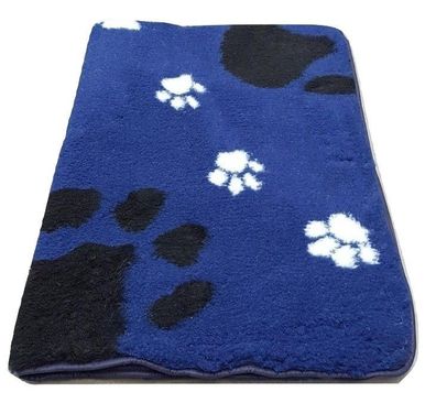 Vet Bed Hundebett Hundedecke Schlafplatz 150 x 100 cm dunkelblau schwarze Pfote