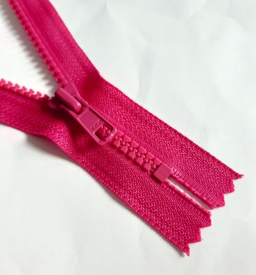 Reißverschluss Pink dunkel unteilbar Vislon Kunststoff Krampenkette Größe #5 YKK
