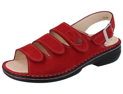 FINN Comfort Saloniki Damen Sandale rot pomodore/ Nubuk