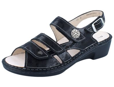 FINN Comfort Aversa Damen Sandale schwarz nero/ Chenile