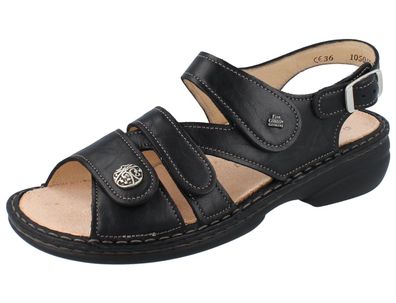 FINN Comfort Gomera Damen Sandale schwarz/ PlisseeLight