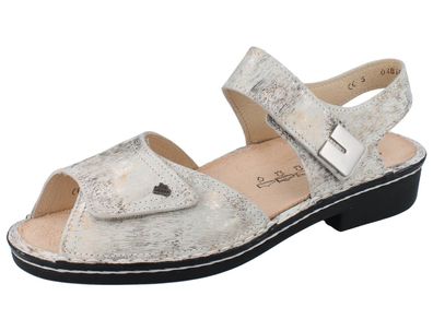 FINN Comfort Luxor Damen Sandale grau mehrfarbig stone/ Berna