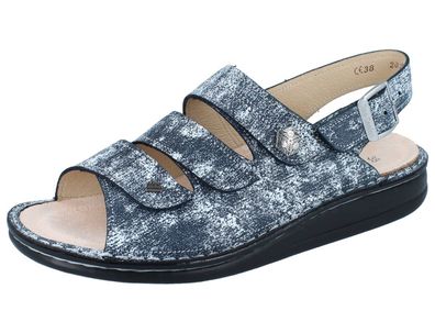 FINN Comfort Juist-Soft Damen Sandalen blau marine Isotta Glattleder