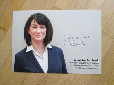 Mecklenburg-Vorpommern Ministerin Die Linke Jacqueline Bernhardt - hands. Autogramm!!