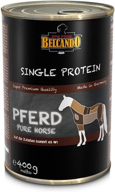 Belcando ¦ Single Protein Pferd - 12 x 400 g ¦ nasses Hundefutter in Dosen
