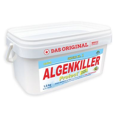 Algenkiller Protect® 1,5 kg für 100.000 ltr | Fadenalgen Schmieralgen grünes Wasser k
