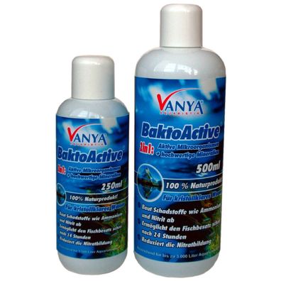 Vanya BaktoActive 250 ml für 1500 l | Wasseraufbereiter, Clor, Schwermetalle, Schleim