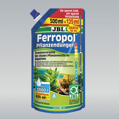 JBL Ferropol Flüssiger Volldünger Nachfüllpack 625 ml für 2500 l