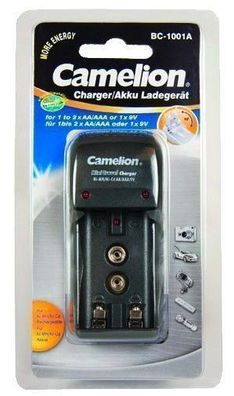 Camelion Steckerladegerät Charger BC-1001A für AA / AAA / 9V Akku LED Statusanzeige