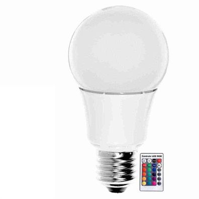 RGB LED Lampe dimmbar Birne E27 Farbwechsel + Fernbedienung bunt farbig Leuchte