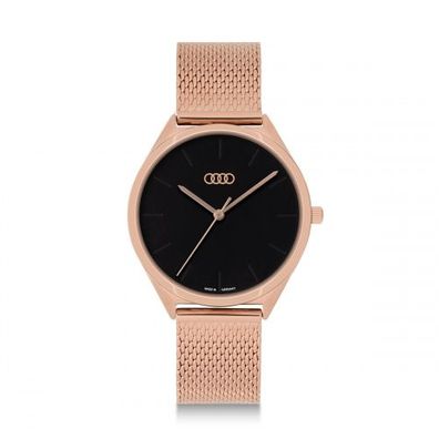 Original Audi Armbanduhr Damen Uhr roségold/ schwarz 3102200400