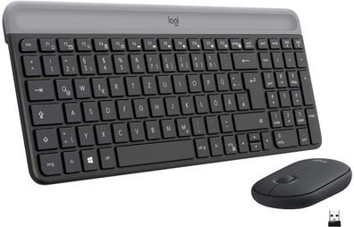 Logitech MK470 Slim Combo Kabelloses Tastatur-Maus-Set, 2.4 GHz Verbindung