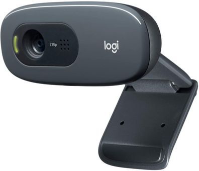 Logitech C270 Webcam, HD 720p, 60° Sichtfeld, Fester Fokus, Belichtungskorrektur