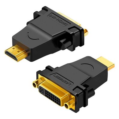 Ugreen 20123 Adapter HDMI auf DVI Stecker Kontakte vergoldet 25 + 5 Datenübertragung