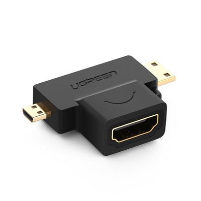 Ugreen Stecker Adapter HDMI Typ A (weiblich) auf Mini HDMI (männlich) / micro ...