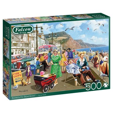 Falcon 11375 Sidmouth Seafront 500 Teile Puzzle