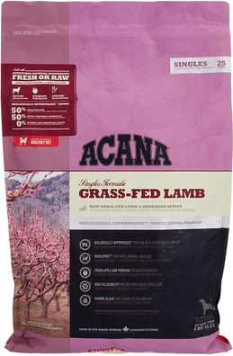 ACANA ¦Singles Grass-fed Lamb & Okanagan Apple - 6 kg ¦ Hundetrockenfutter im Beutel