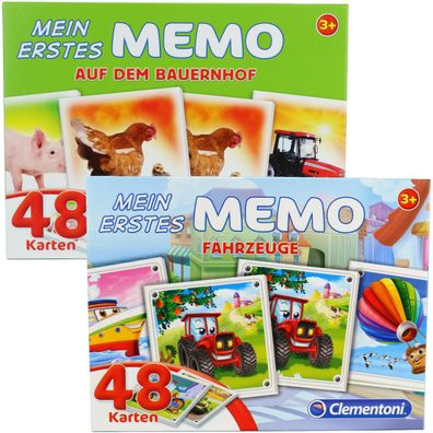 Mein erstes Memo 48 Teile für Kinder Karten Motive 24 Paare suchen Gedächtnis