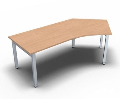 Schreibtisch ONE 135° rechts Bürotisch 216,6 x 80/113 cm Tisch vh-büromöbel