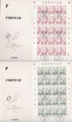 Dänemark Danmark [Färöer] MiNr 0053-54 Kleinbogen ( FDC ) [A11]