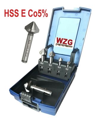Profi 5St. HSS E Co5% 6,3-25mm Kegelsenker Senker Satz 90° Cobald Entgrater WZG