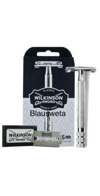 Wilkinson Sword Classic Vintage hochw. Rasierhobel 5 Doppelklingen Metallgriff