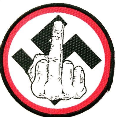Anti Nazi Finger Patch-Aufnäher-Rock-Metal NEU & Official!
