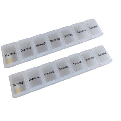 Pillendose Pillenbox Tablettendose Tablettenbox je 7 Tage im Blister 2 Stück