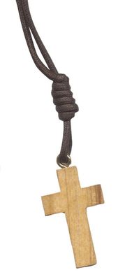 Halskette Kreuz Holzkreuz mit Baumwollband 3,8 (H) x 2,2 (B) x 0,7 (T) cm