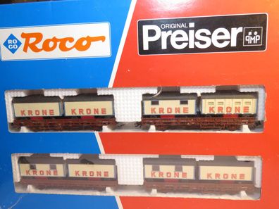 Roco 44008 - Preiser 30725 - Krone - Rungenwagen - HO 1:87 Originalverpackung