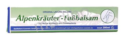 4,46 Euro pro 100ml Alpenkräuter-Fußbalsam - Original Lacúre Balsam 200 ml